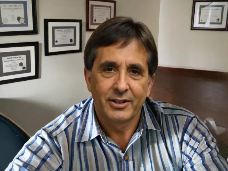 Guillermo Leon, certified life coach and clinical hypnotherapist, in his Fort Lauderdale office
