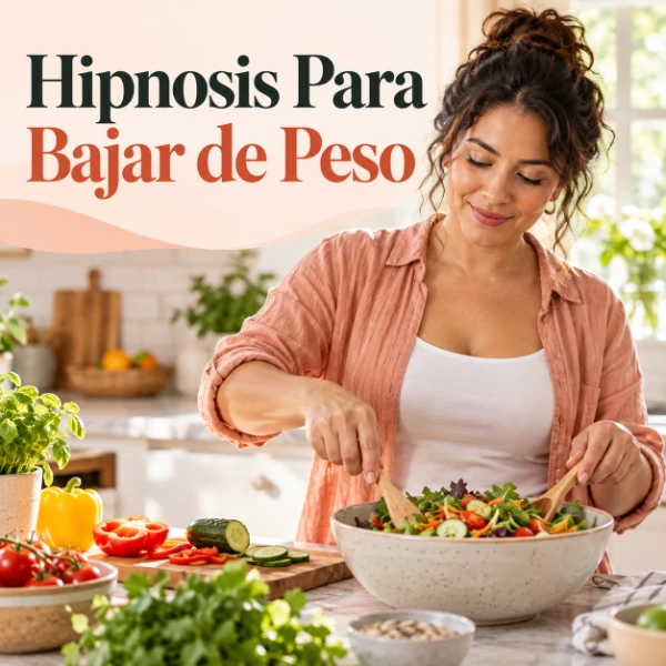 Mujer preparando una ensalada con calma, hipnosis para bajar de peso en Fort Lauderdale